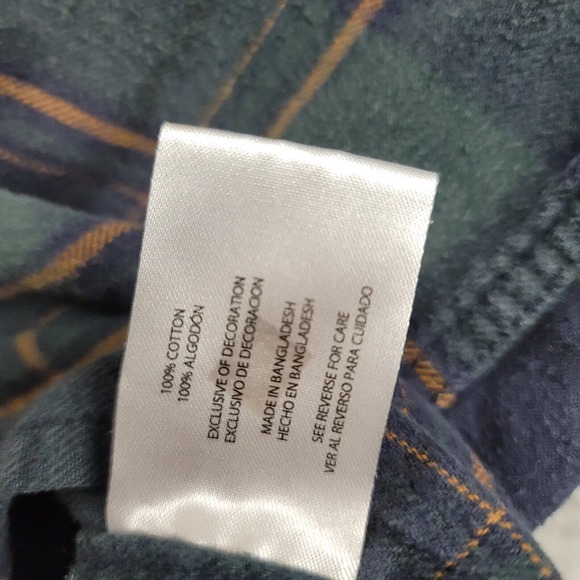 Eddie Bauer Shirt Mens XL Green Flannel Outdoors Medium Weight Casual Campcore - Picture 9 of 14